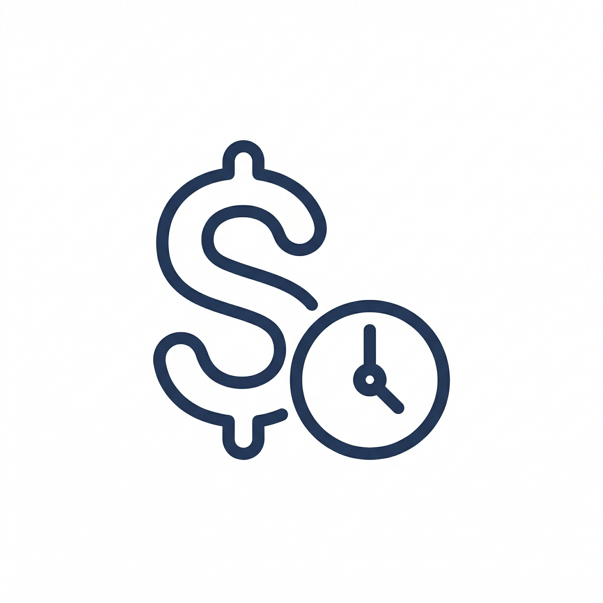 Medicare late enrollment penalty cost represented by dollar and clock icon